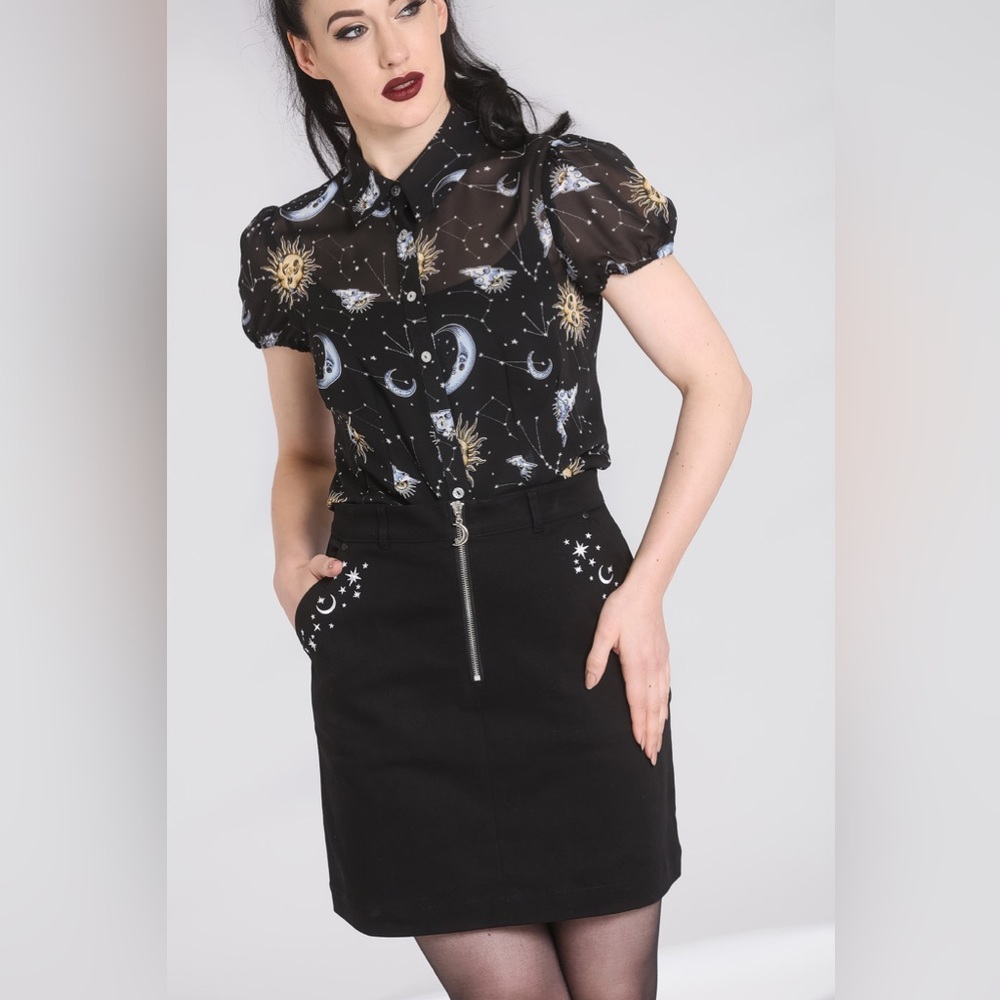 Hell Bunny Interstellar Mini Skirt-Medium - image 1